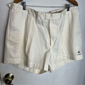 Lacoste Shorts VTG Izod Lacoste Size 44 White High Waist Poly Cotton Blend